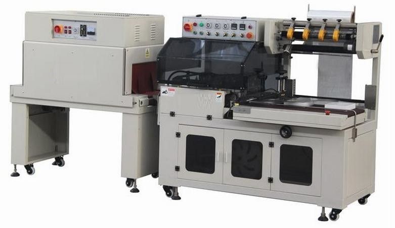 L Type Heat Shrink Wrap Equipment Fully Automatic Shrink Tunnel Packaging Machine